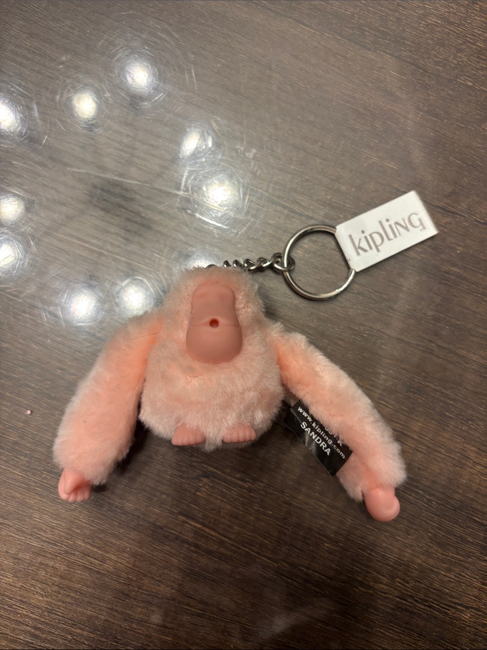 Kipling Pink Plush Monkey Keychain